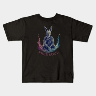 Anthropomorphic wolf - free soul Kids T-Shirt